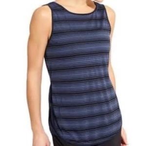 Athleta Women’s Sun Stripe Tank Navy Blue